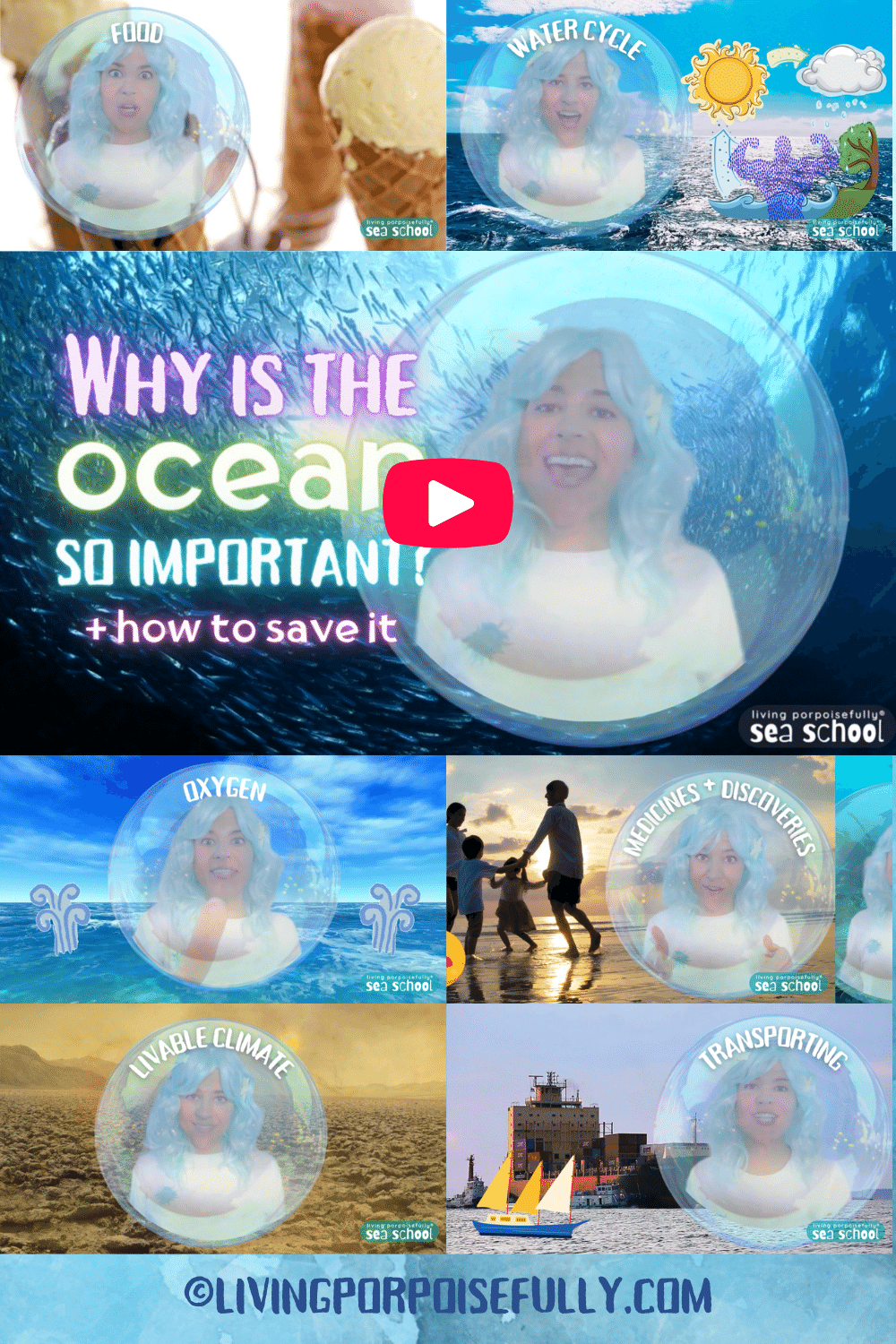 Why is the ocean so important + how to save it video for kids - Living Porpoisefully Sea School with Eve
